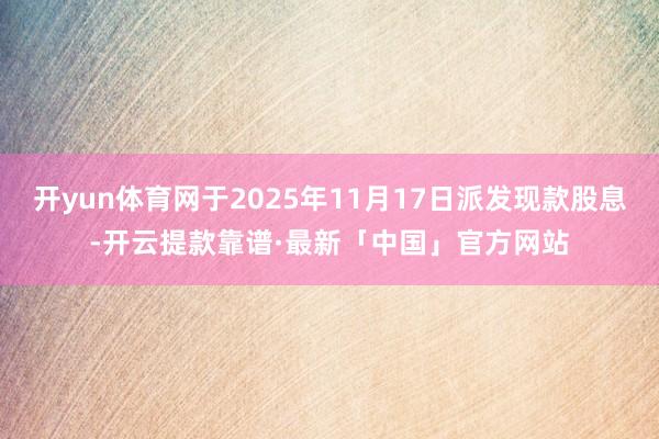 开yun体育网于2025年11月17日派发现款股息-开云提款靠谱·最新「中国」官方网站